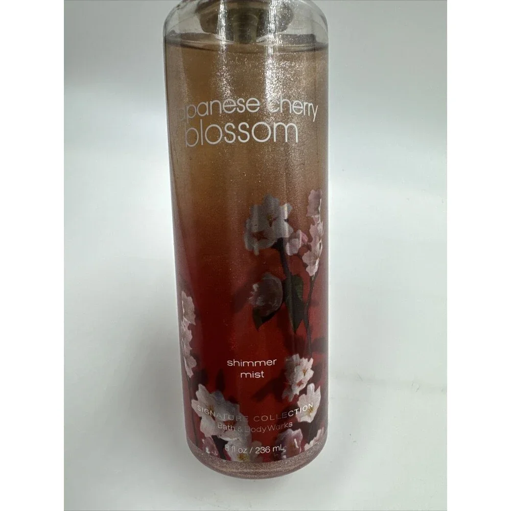 Bath & Body Works Japanese Cherry Blossom Diamond Shimmer Mist 8 oz Bottle PINK